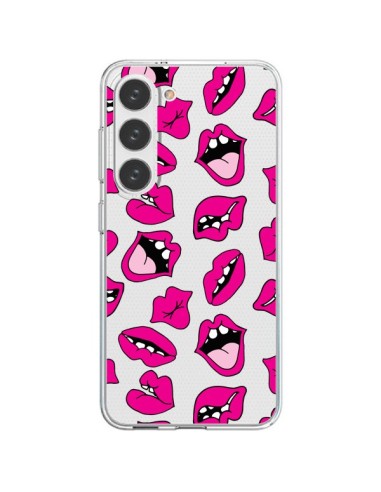 Coque Samsung Galaxy S23 5G Lèvres Lips Bouche Kiss Transparente - Claudia Ramos