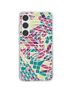 Samsung Galaxy S23 5G Case Aztec Triangles Green Purple -...