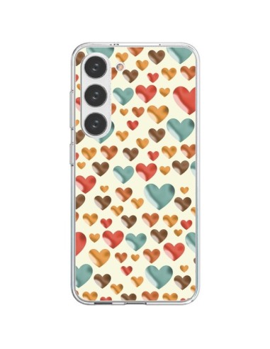 Samsung Galaxy S23 5G Case Hearts Colorful - Eleaxart