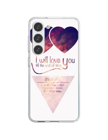 Coque Samsung Galaxy S23 5G I will love you until the end Coeurs - Eleaxart