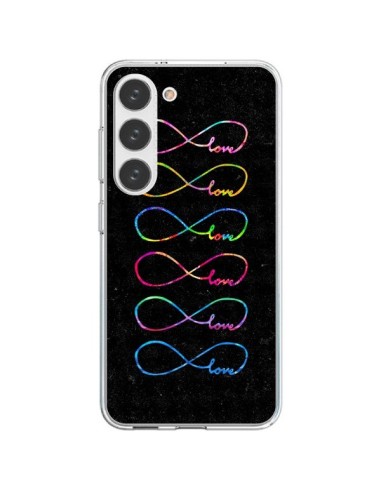 Coque Samsung Galaxy S23 5G Love Forever Infini Noir - Eleaxart