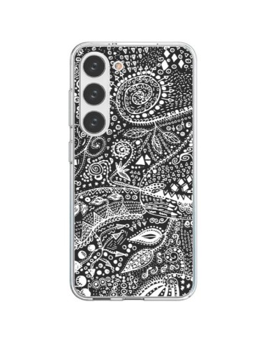 Coque Samsung Galaxy S23 5G Azteque Noir et Blanc - Eleaxart