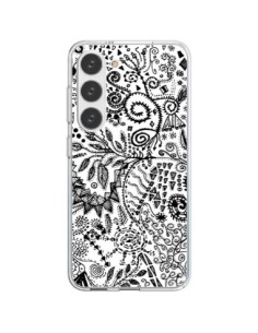 Coque Samsung Galaxy S23 5G Azteque Blanc et Noir - Eleaxart