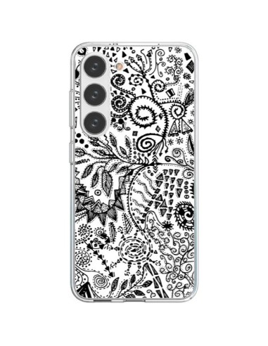 Cover Samsung Galaxy S23 5G Azteco Bianco e Nero - Eleaxart