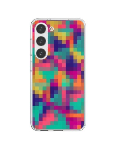 Coque Samsung Galaxy S23 5G Exotic Mosaic Pixels Azteque - Eleaxart