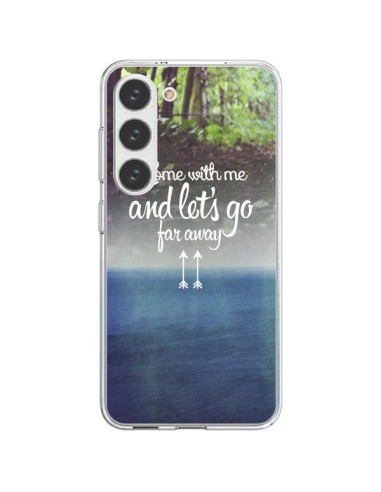 Coque Samsung Galaxy S23 5G Let's Go Far Away Forest Foret - Eleaxart
