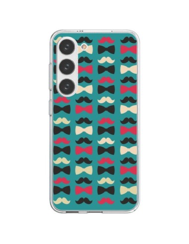 Coque Samsung Galaxy S23 5G Hipster Moustache Noeud Papillon - Eleaxart
