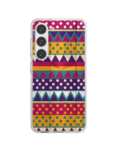 Coque Samsung Galaxy S23 5G Mexican Triangle Aztec Azteque - Eleaxart