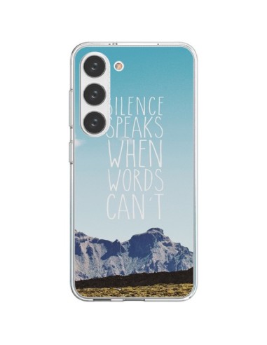 Samsung Galaxy S23 5G Case Silence speaks when words can't Landscape - Eleaxart