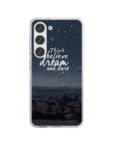 Coque Samsung Galaxy S23 5G Think believe dream and dare Pensée Rêves - Eleaxart