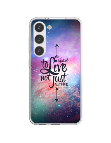Coque Samsung Galaxy S23 5G I want to live Je veux vivre - Eleaxart