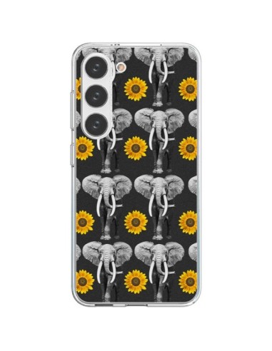 Coque Samsung Galaxy S23 5G Elephant Tournesol - Eleaxart