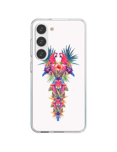 Coque Samsung Galaxy S23 5G Parrot Kingdom Royaume Perroquet - Eleaxart