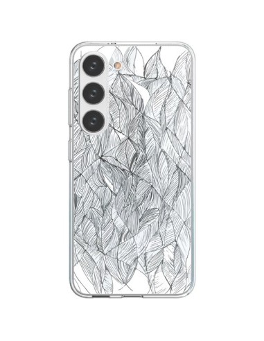 Samsung Galaxy S23 5G Case Leaves Black and White - Léa Clément