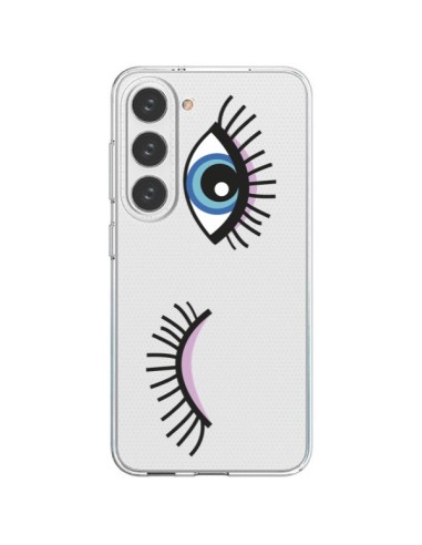 Coque Samsung Galaxy S23 5G Eyes Oeil Yeux Bleus Transparente -  Léa Clément