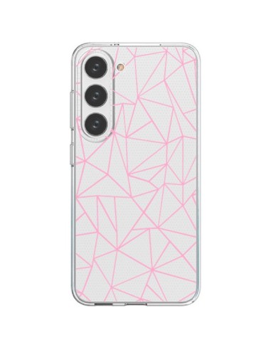 Samsung Galaxy S23 5G Case Lines Triangle Pink Clear - Project M