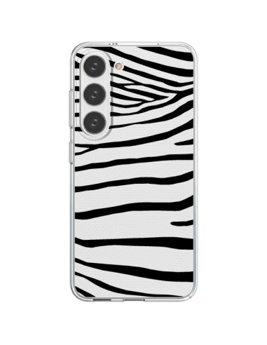 Cover Samsung Galaxy S23 5G Zebra Nero Trasparente - Project M