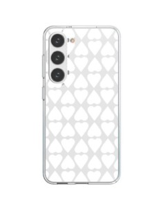 Cover Samsung Galaxy S23 5G Cuore Bianco Trasparente -...
