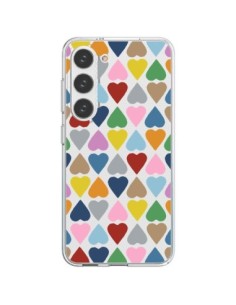 Cover Samsung Galaxy S23 5G Cuore Colorato Trasparente -...