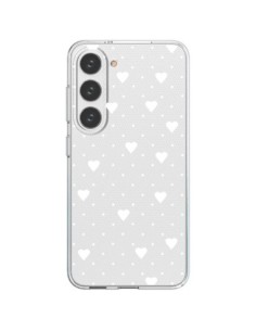 Coque Samsung Galaxy S23 5G Point Coeur Blanc Pin Point...