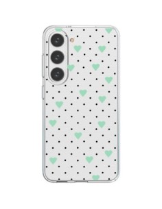 Coque Samsung Galaxy S23 5G Point Coeur Mint Bleu Vert...