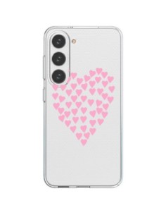 Samsung Galaxy S23 5G Case Hearts Love Pink Clear -...