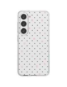 Cover Samsung Galaxy S23 5G Punti Rosa Trasparente -...