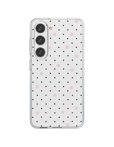 Coque Samsung Galaxy S23 5G Point Rose Pin Point Transparente - Project M