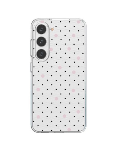 Cover Samsung Galaxy S23 5G Punti Rosa Trasparente - Project M