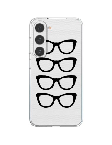 Coque Samsung Galaxy S23 5G Sunglasses Lunettes Soleil Noir Transparente - Project M