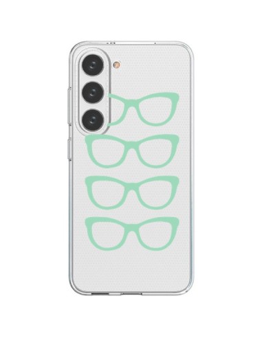 Cover Samsung Galaxy S23 5G Occhiali da Sole Verde Menta Trasparente - Project M