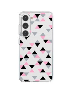 Cover Samsung Galaxy S23 5G Triangoli Rosa Nero...