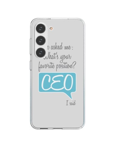Samsung Galaxy S23 5G Case What's your favorite position CEO I said, Blue - Shop Gasoline