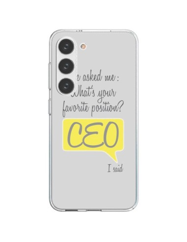 Samsung Galaxy S23 5G Case What's your favorite position CEO I said, Yellow - Shop Gasoline
