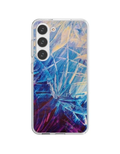 Cover Samsung Galaxy S23 5G Fiori Viola franaises - Ebi Emporium