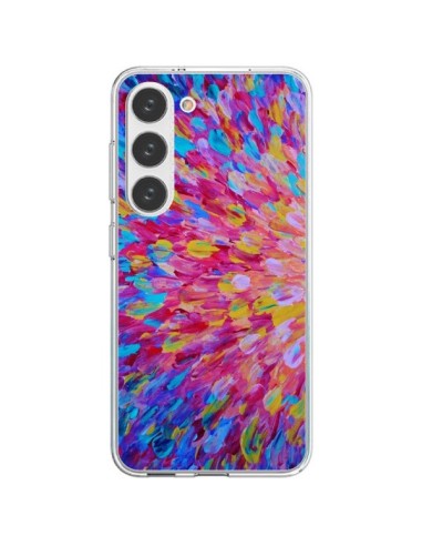 Cover Samsung Galaxy S23 5G Fiori Blu Rosa Splash - Ebi Emporium