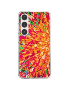Cover Samsung Galaxy S23 5G Fiori Arancioni Neon Splash -...