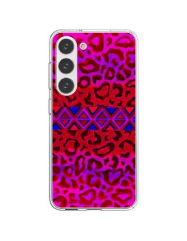 Samsung Galaxy S23 5G Case Tribal Leopard Red - Ebi Emporium