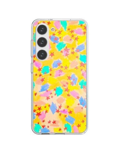 Coque Samsung Galaxy S23 5G Stars Etoiles Jaunes - Ebi Emporium