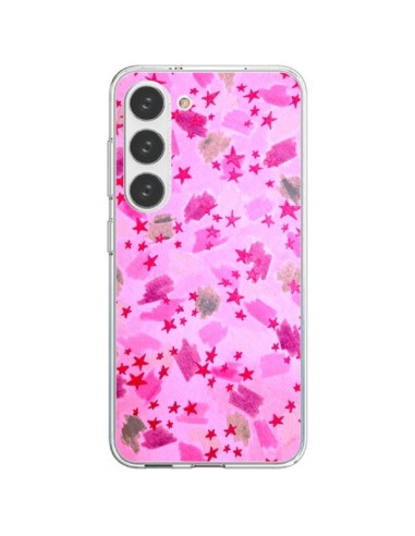 Coque Samsung Galaxy S23 5G Stars Etoiles Roses - Ebi Emporium