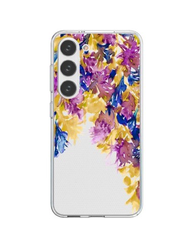 Coque Samsung Galaxy S23 5G Cascade Florale Transparente - Ebi Emporium