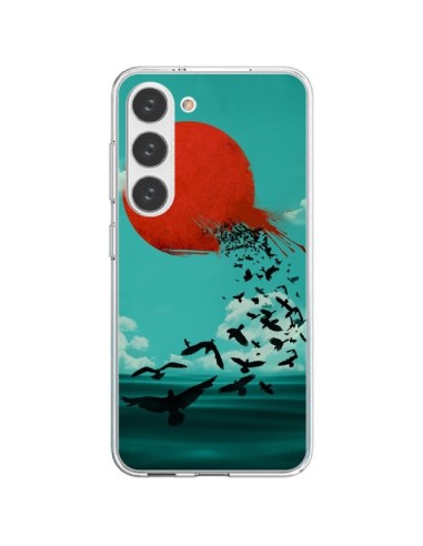 Coque Samsung Galaxy S23 5G Soleil Oiseaux Mer - Jay Fleck