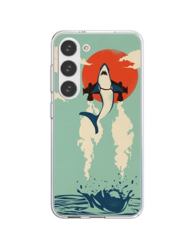 Coque Samsung Galaxy S23 5G Requin Avion Volant - Jay Fleck