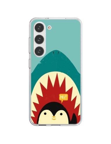 Coque Samsung Galaxy S23 5G Pingouin Requin - Jay Fleck
