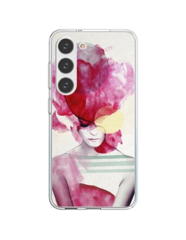 Coque Samsung Galaxy S23 5G Bright Pink Portrait Femme - Jenny Liz Rome