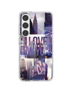 Cover Samsung Galaxy S23 5G I Love New Yorck City Viola -...