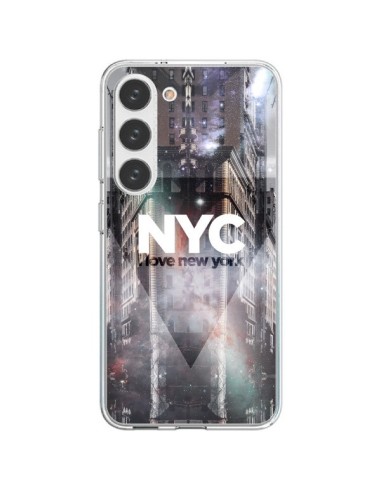 Coque Samsung Galaxy S23 5G I Love New York City Violet - Javier Martinez