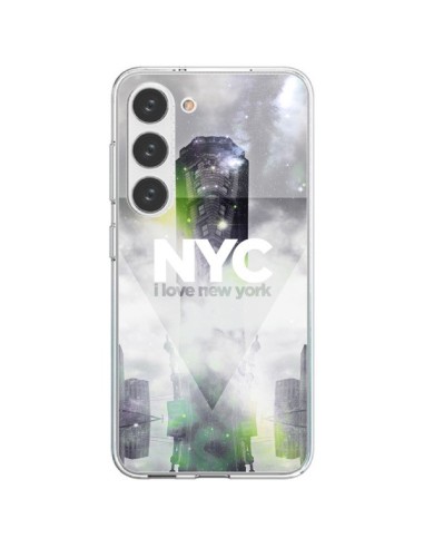 Coque Samsung Galaxy S23 5G I Love New York City Gris Vert - Javier Martinez