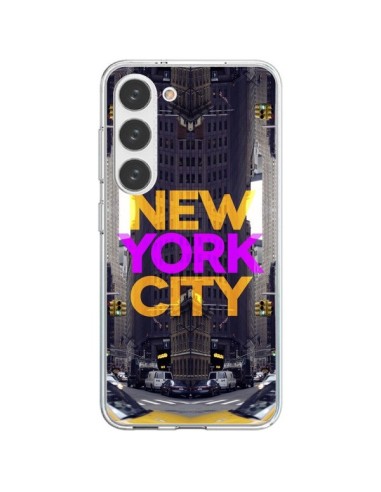 Cover Samsung Galaxy S23 5G New York City Arancione Viola - Javier Martinez