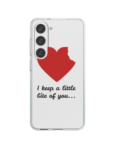 Coque Samsung Galaxy S23 5G I keep a little bite of you Love Heart Amour Transparente - Julien Martinez